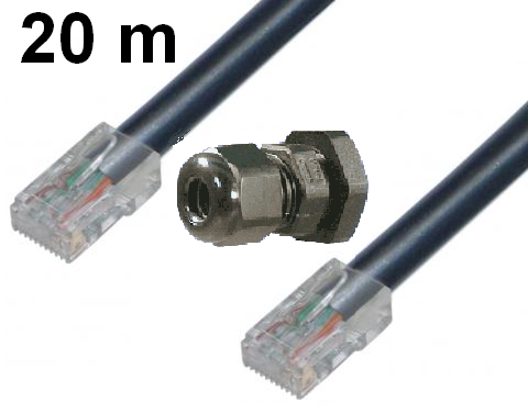 External CAT5 UTP - 20m Gland External CAT5 UTP - 20m Gland
